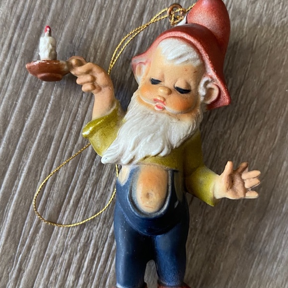 VTG 1980s Elves Christmas Ornaments Tree Decoration Set of 4 - Picture 2 of 7